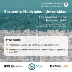 Encuentro Municipios-Universidad - ICO - UNGS