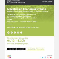 Maestría en Economía Urbana - Reunión informativa online