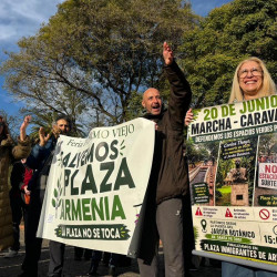 Vecinas, vecinos y organizaciones marcharon contra la privatización del Botánico y Plaza Armenia