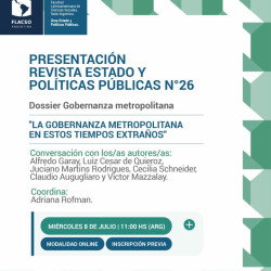 Presentación de la Revista Estado y Políticas Públicas N°26